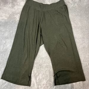 Pact Organic Wide Leg Jogger Sweatpants Womens XXXL 3X Green Stretch